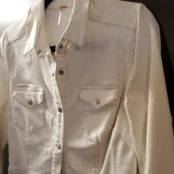 Free People White demin dress - Picture 2 of 12